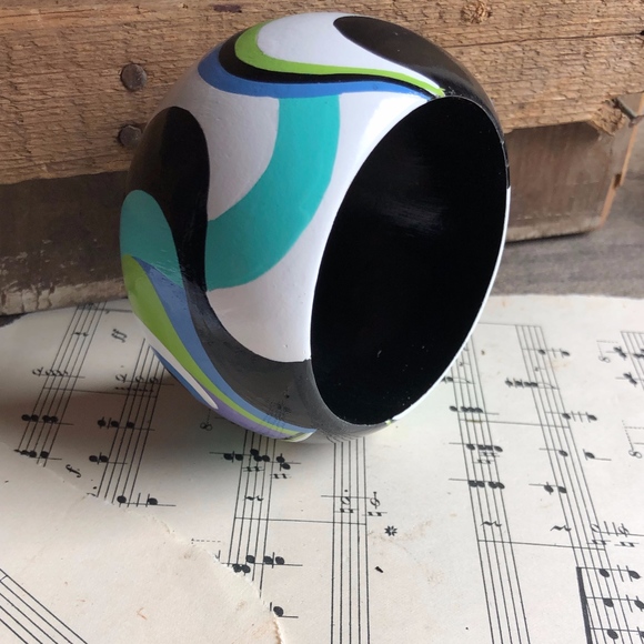 MOD WOMEN'S WOOD BANGLE BRACELET - Picture 6 of 8